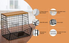 Counter&Wall Mounted Pantry 3 Pack Fruit Basket for Kitchen with Wood Lid