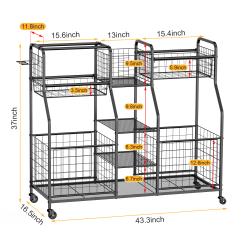 Sports Ball Storage Rack Equipment Organizer