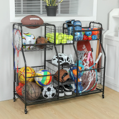 Sports Ball Storage Rack Equipment Organizer