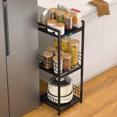 multi-purpose 3 layer metal bathroom foldable shelves shampoo holder bathrooms organizer rack shelf