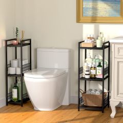 multi-purpose 3 layer metal bathroom foldable shelves shampoo holder bathrooms organizer rack shelf