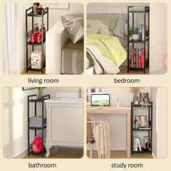 multi-purpose 3 layer metal bathroom foldable shelves shampoo holder bathrooms organizer rack shelf