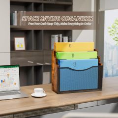 3 Tiers Wood Papper File Organizer