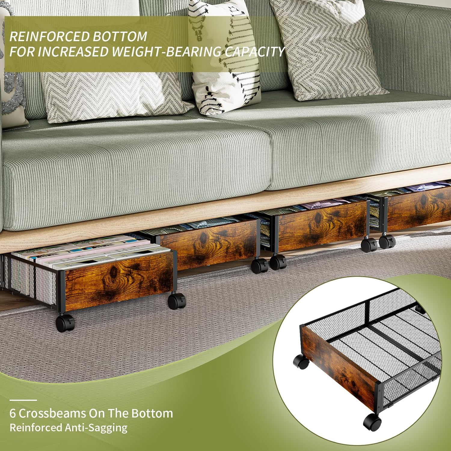 Under Bed Storage With Wheels