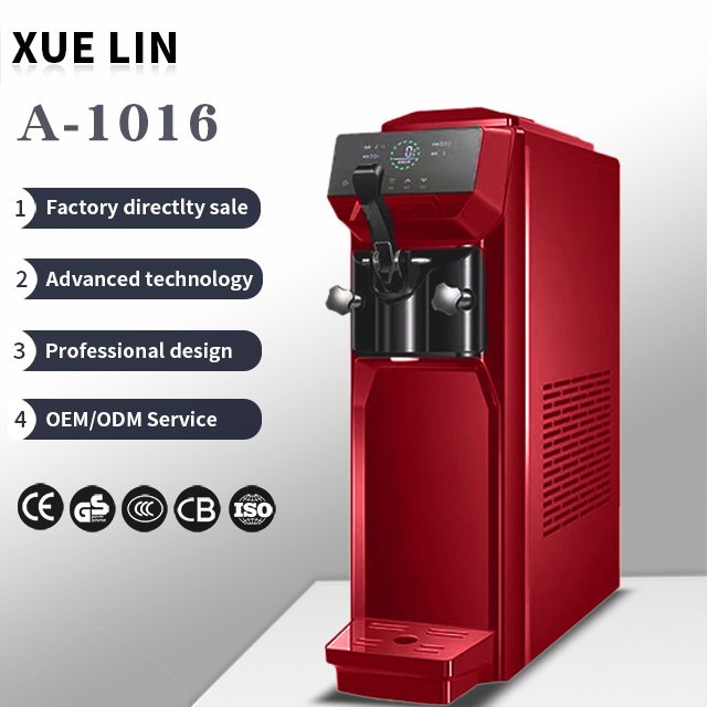 XUELIN Commercial Soft Ice Cream Machine  Red Tabletop 1 Flaver Vertical Stainless Steel ODM OEM For Home