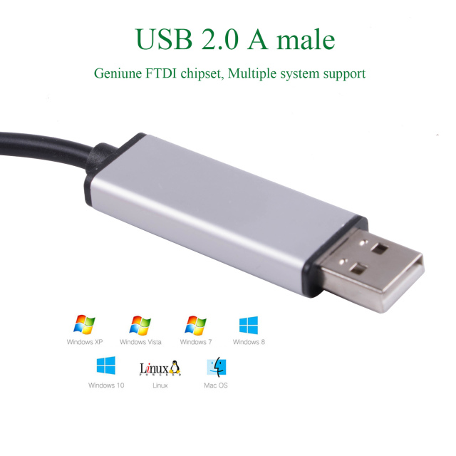 FTDI FT232RL USB to RS485 DMX 512 Serial Converter Cable for Rotate Stage Lighting