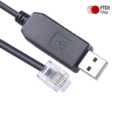 Meade LX200 GPS AUTOSTAR II Telescope Control Cable FTDI Chip PC RS232 Serial RJ11 RJ12 6P4C Replace Hand Control Cable