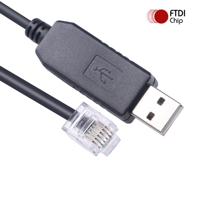 Meade LX200 GPS AUTOSTAR II Telescope Control Cable FTDI Chip PC RS232 Serial RJ11 RJ12 6P4C Replace Hand Control Cable