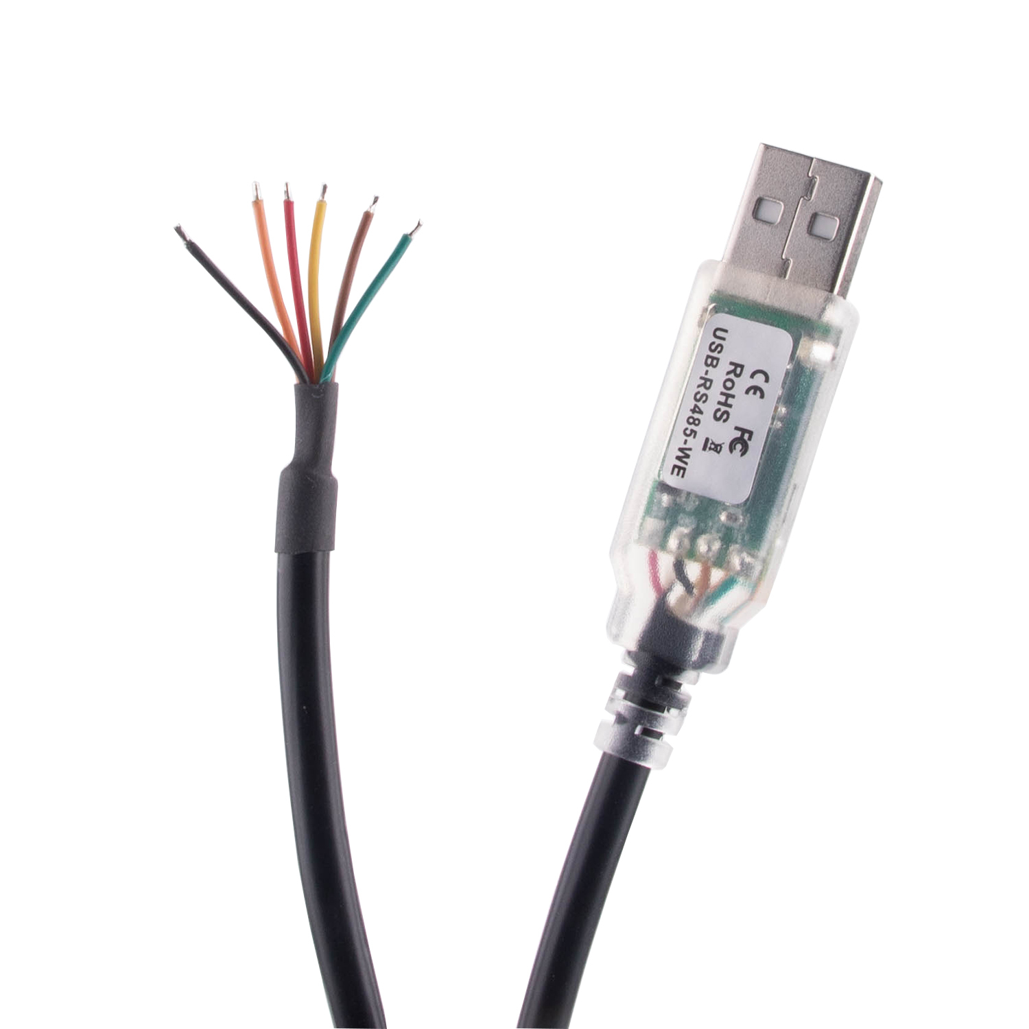 USB to RS485 Serial Port Converter Adapter Cable 6Pin Wire End FTDI Chip Supports Windows 11 10 8 7 XP and Mac OS