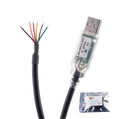 USB to RS485 Serial Port Converter Adapter Cable 6Pin Wire End FTDI Chip Supports Windows 11 10 8 7 XP and Mac OS