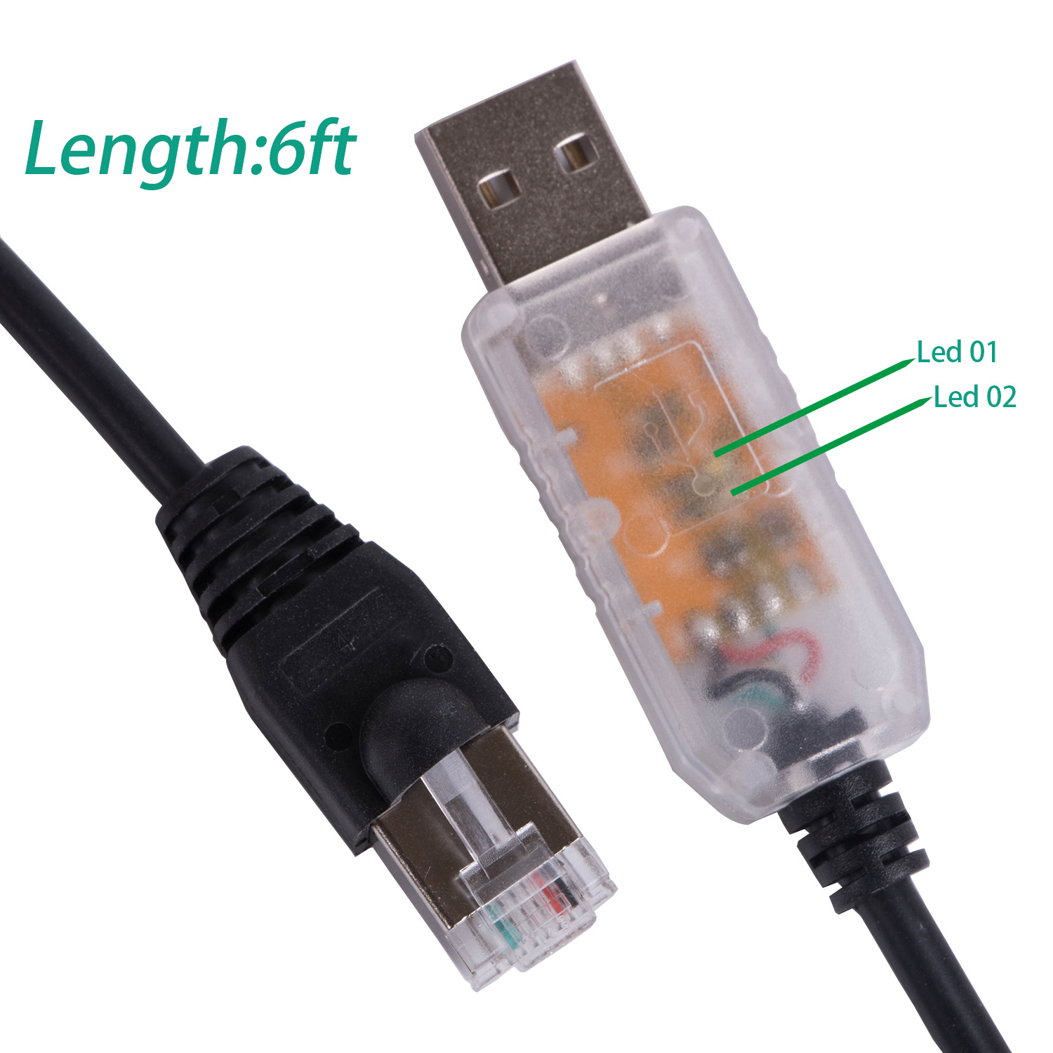 USB to RS485 RJ45 Communication Cable for Delta IFD6500 Serial Port Converter With FTDI chip Support Win10 Win11