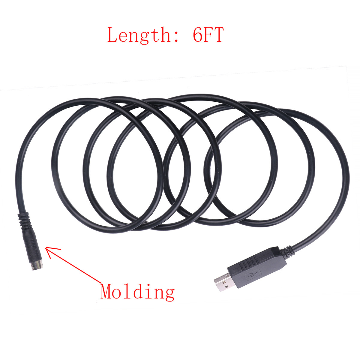 Yaesu CT-62 Programming Cable FT232RL TTL Serial 8 Din Port Compatible for FT-100 FT817 FT-857 FT-897 FT8-817ND FT-857D FT897D