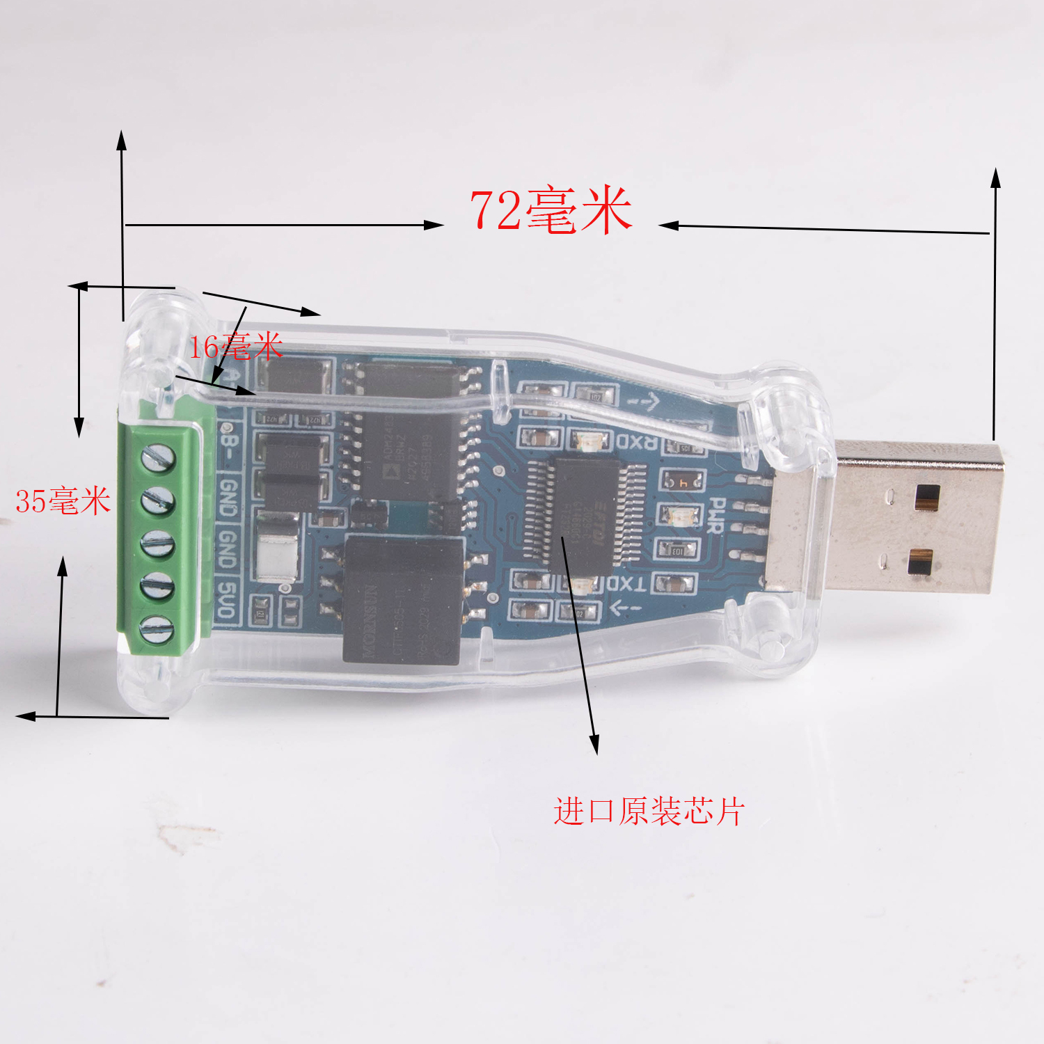 FTDI FT232RL USB to RS485 Adapter Dongle Interface Serial Isolated Serial Converter Adapter Support Win11