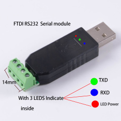 USB 2.0 RS 232 RS232 Converter Adapter Cable 4 Pin Serial Port FTDI Chip TX RX GND VCC 5V Module Support Win10/8/Vista/Android