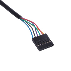 RJ12 6P6C Cable to 6 Pin 0.1" Pitch Debug Terminal Block Adapter 6 Ways Telephony Female Connector Socket Panel Mount Cable