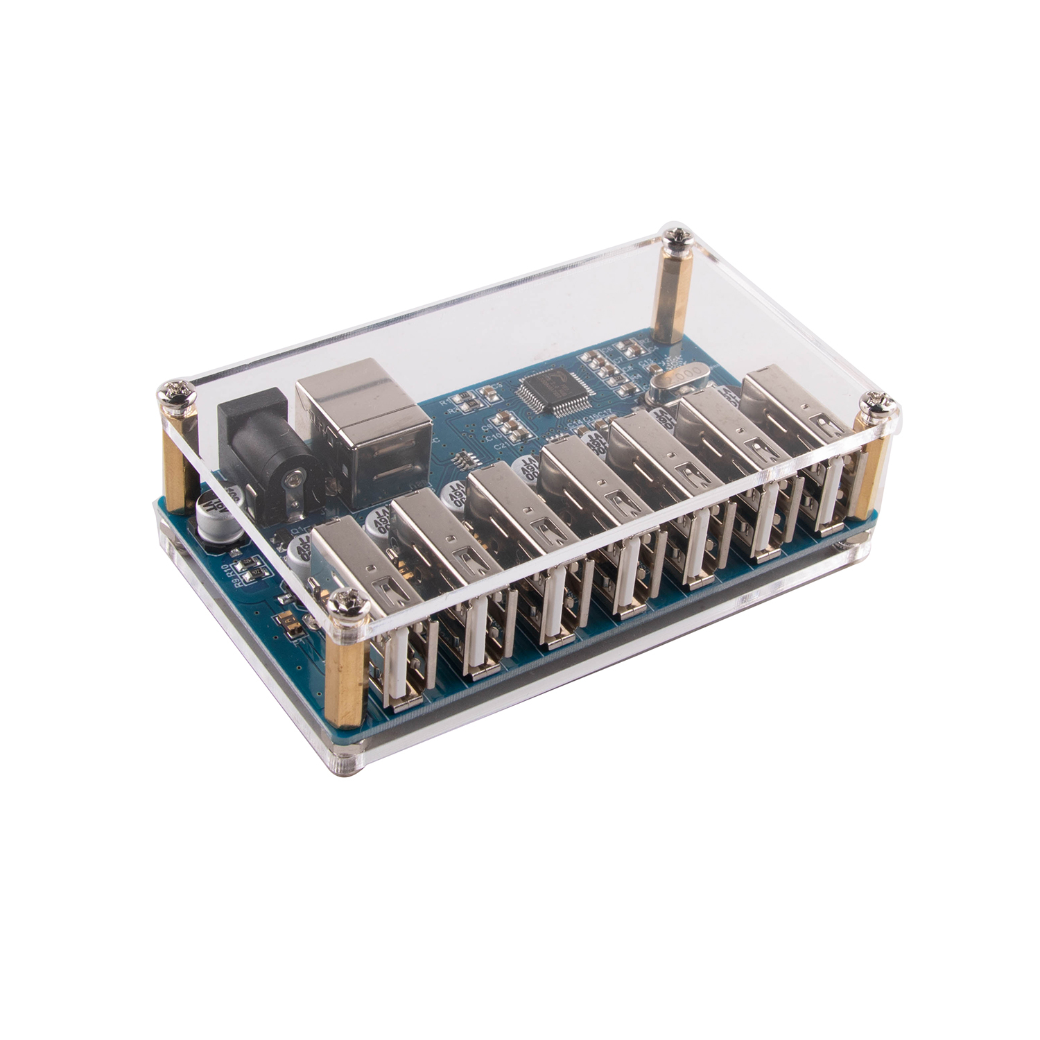 USB HUB Splitter 1 to 7-Port Module with 5V Power Supply USB2.0 Expansion