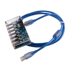 USB HUB Splitter 1 to 7-Port Module with 5V Power Supply USB2.0 Expansion