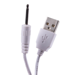 USB to 2.5mm DC Barrel Jack Power Charge Cable with 2 Poles Adapter 18mm for Electronic Device