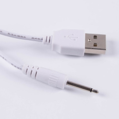 USB to 2.5mm DC Barrel Jack Power Charge Cable with 2 Poles Adapter 18mm for Electronic Device