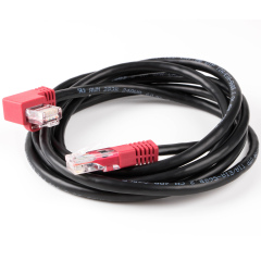 Angled RJ45 Ethernet Patch Cable L shape Internet Lan Cable Cat5 Patch Cord 6FT (Left Angled)