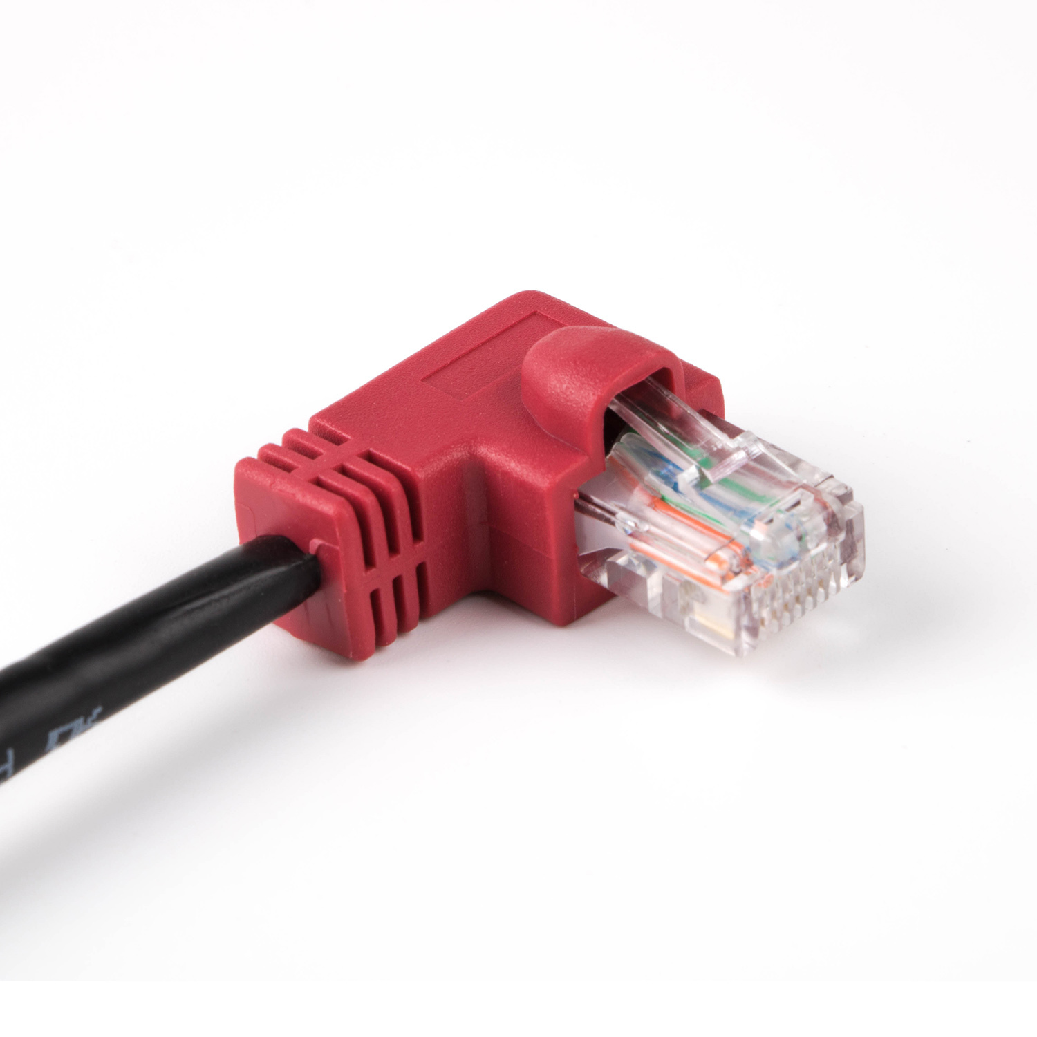 Angled RJ45 Ethernet Patch Cable L shape Internet Lan Cable Cat5 Patch Cord 6FT (Left Angled)
