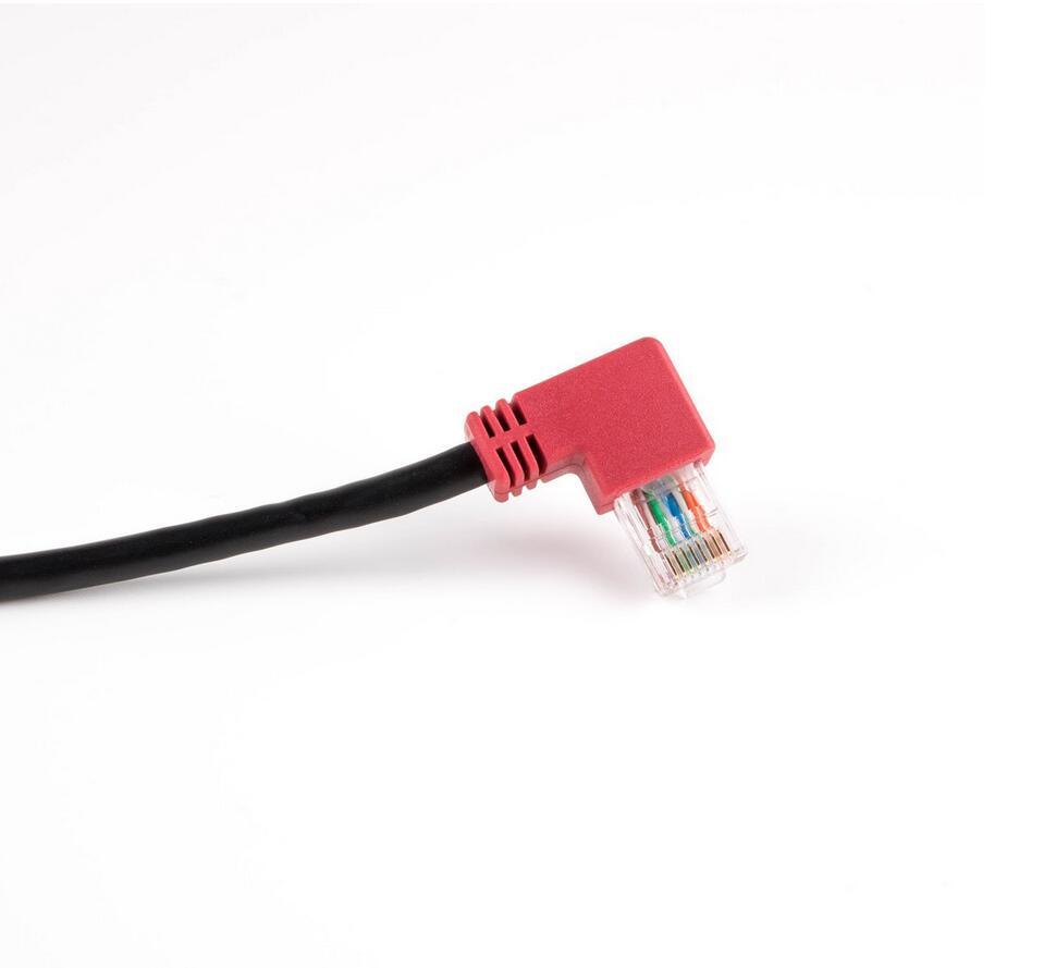 Angled RJ45 Ethernet Patch Cable L shape Internet Lan Cable Cat5 Patch Cord 6FT (Right Angled)