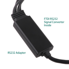 FTDI FT232RL USB to 4 Channels DB9 Male RS232 Serial Male Converter Programming Cable