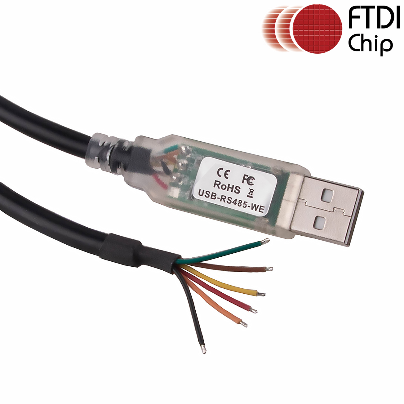 FTDI FT232RQ USB to RS485 Serial Converter Cable 6P FTDI Chip 6 Pins Wire End WE