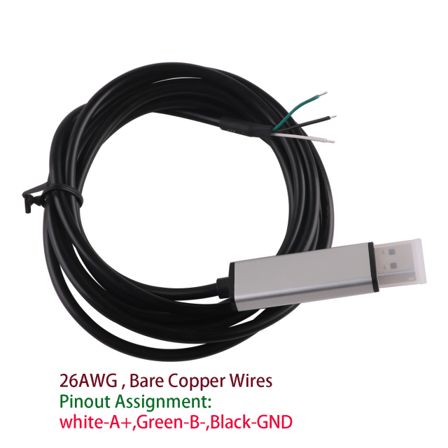 USB to RS485 Serial Converter Cable 3P FTDI Adapter Chip 3 Pins Wire End WE 6ft