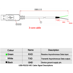 USB Serial Cable RS232 Converter 2.54mm Dupont Terminal 4 Pins FTDI FT232RNL 4P Adapter