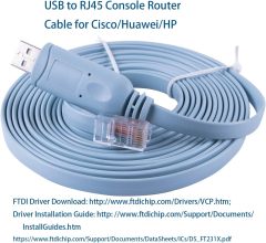 USB Console Cable for Cisco USB to RJ45 RS232 Serial Cable for Routers Switches and Firewall