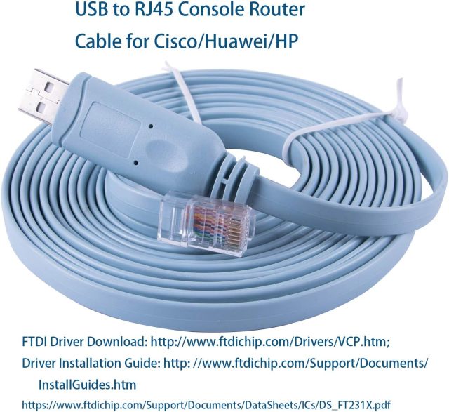 USB Console Cable for Cisco USB to RJ45 RS232 Serial Cable for Routers