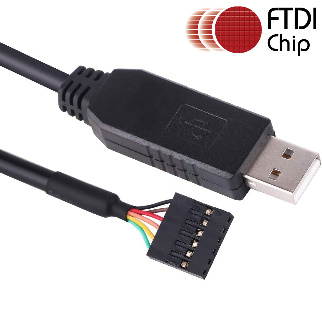 USB to 3.3v 5v TTL Serial Cable 6P Dupont Header UART Converter FTDI 6 Pins 3V3 5V1.8m