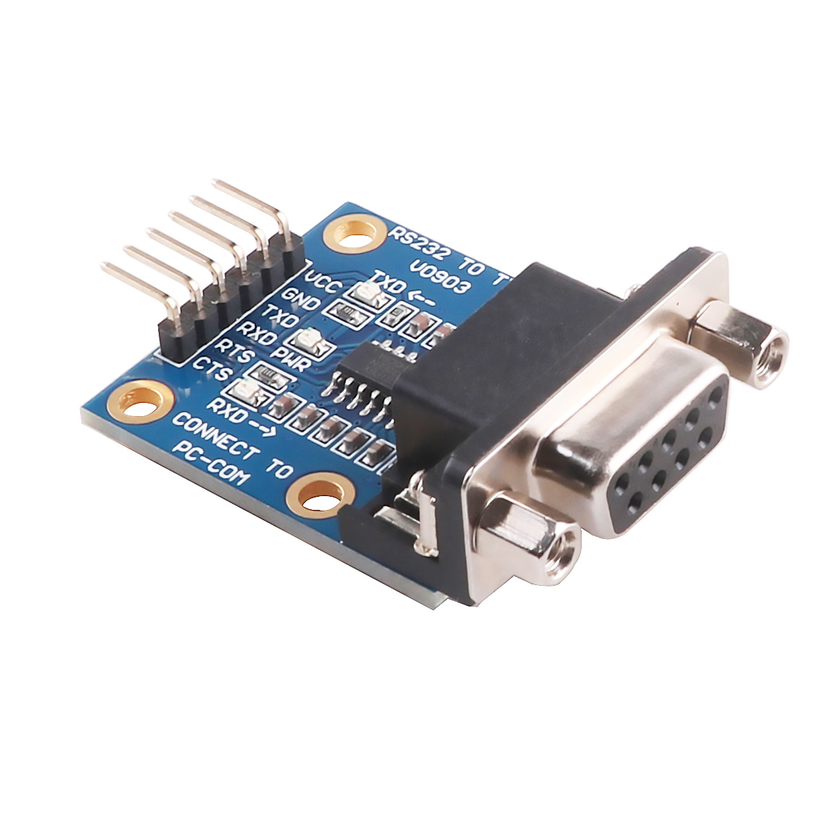 TTL to RS232 Serial Converter ，DB9 Female D-Sub 9 Pin to 4P Dupont Adapter