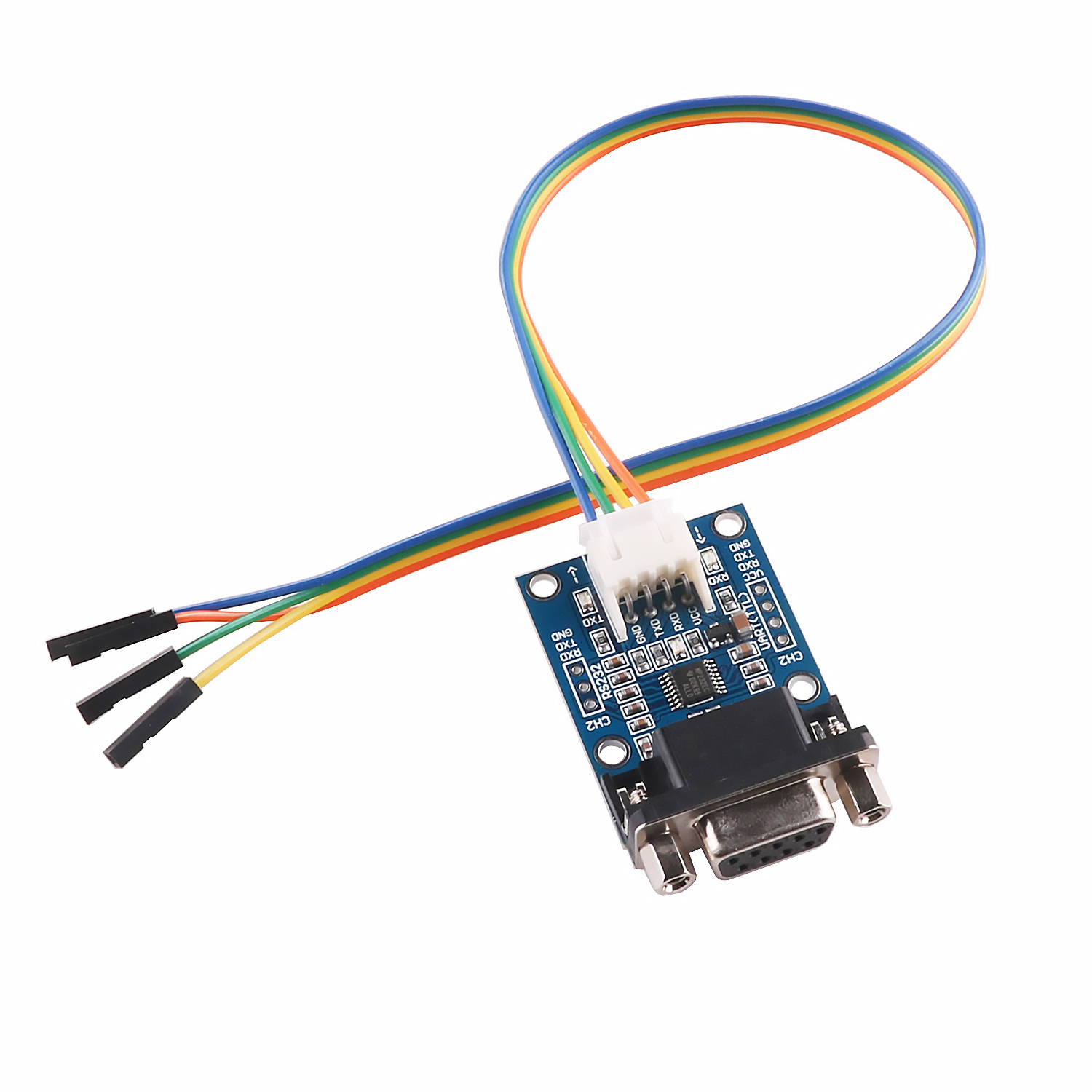 TTL to RS232 Serial Converter ，DB9 Female D-Sub 9 Pin to 4P Dupont Adapter
