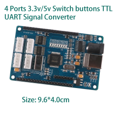 USB TTL Serial Cable 3.3V 5V Multiple Ways 4 Ports Channels Converter Board Module Communication Adapter Dupont Header 4 Pins 4P