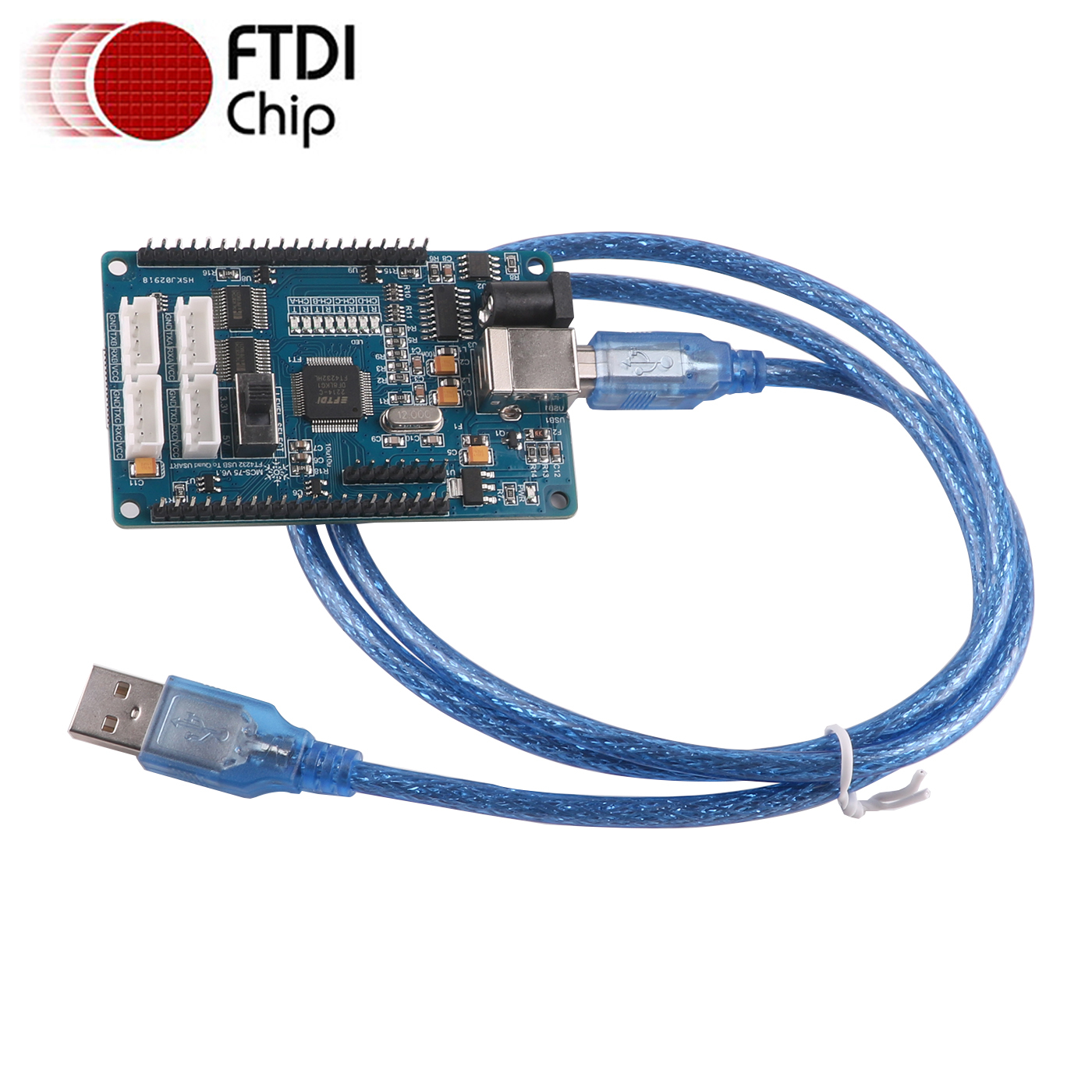 USB TTL Serial Cable 3.3V 5V Multiple Ways 4 Ports Channels Converter Board Module Communication Adapter Dupont Header 4 Pins 4P