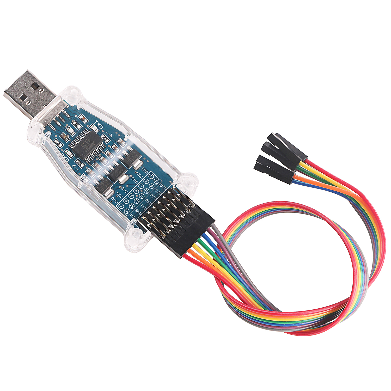 USB to 1.8v 2.5V 3.3v 5v TTL Converter FTDI UART Adapter for Win 11 10 8 7 Mac OS Linux