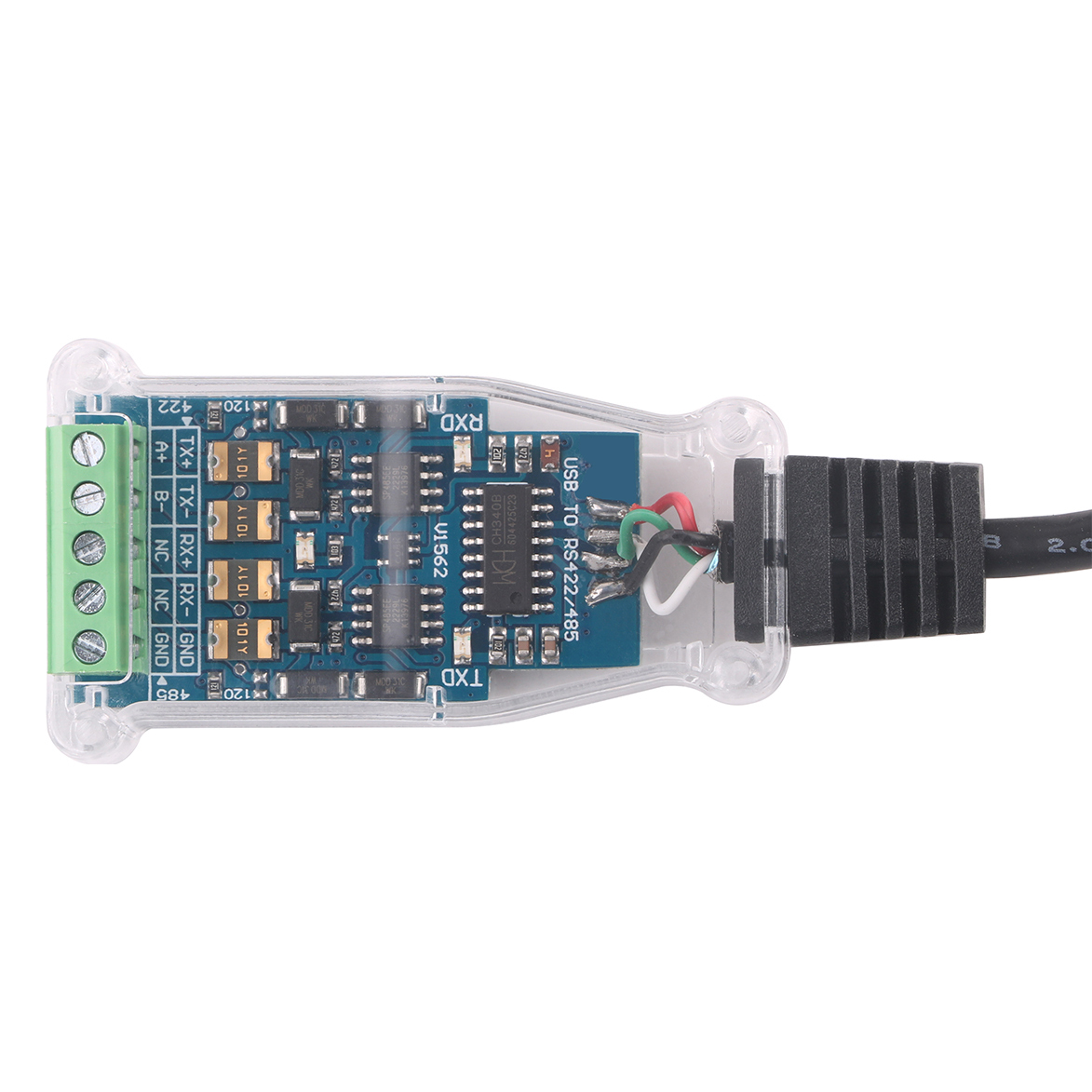 USB TO RS485 RS422 485 422 Isolation Module Communication Converter Adapter Cable with TXD RXD LED CH340