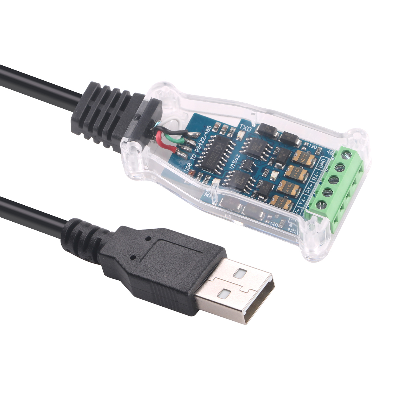 USB TO RS485 RS422 485 422 Isolation Module Communication Converter Adapter Cable with TXD RXD LED CH340