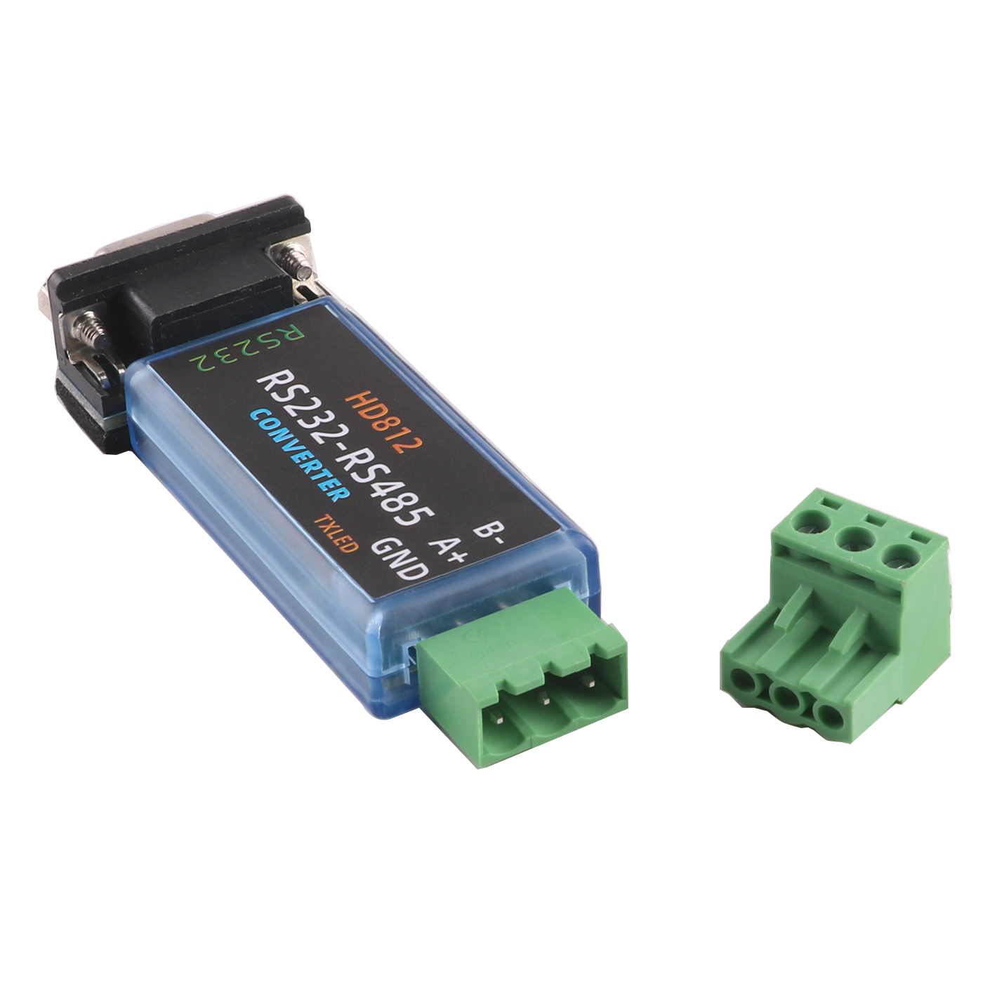 DB9 Female D-sub 9 Pin RS232 to RS485 Converter 3P 3 Pin Adapter for Win11 10 etc