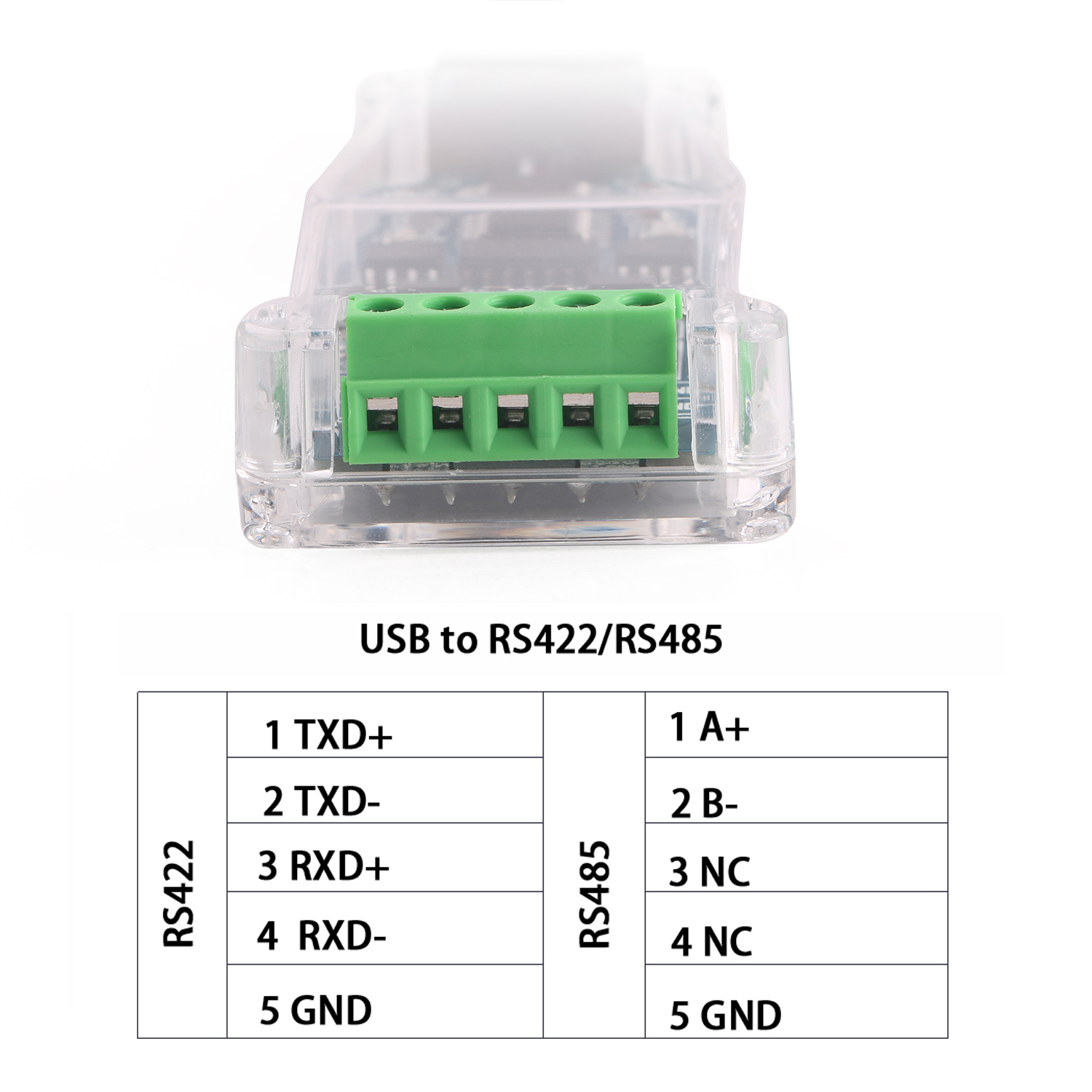 USB TO RS485 RS422 485 422 Isolation Module Communication Converter Adapter Cable with TXD RXD LED CH340