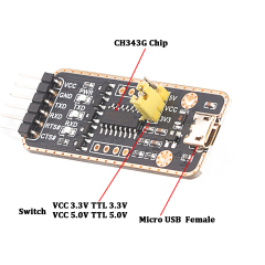 Micro USB to TTL Serial Converter Dupont 3.3V 5V Board Mudel Cable 6 Pins 6P Uart Aadpter