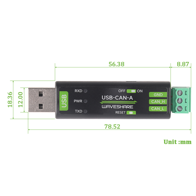 USB to CAN Adapter Analyzer STM32 Chip Master Control Multi-system ...