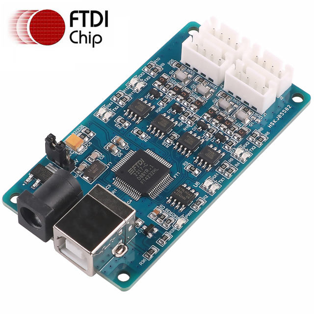 USB Serial Cable RS485 Multiple Ways 4 Ports Channels Converter Board Module Communication Adapter Dupont Header 4 Pins 4P