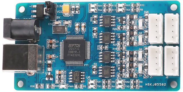 USB Serial Cable RS485 Multiple Ways 4 Ports Channels Converter Board Module Communication Adapter Dupont Header 4 Pins 4P
