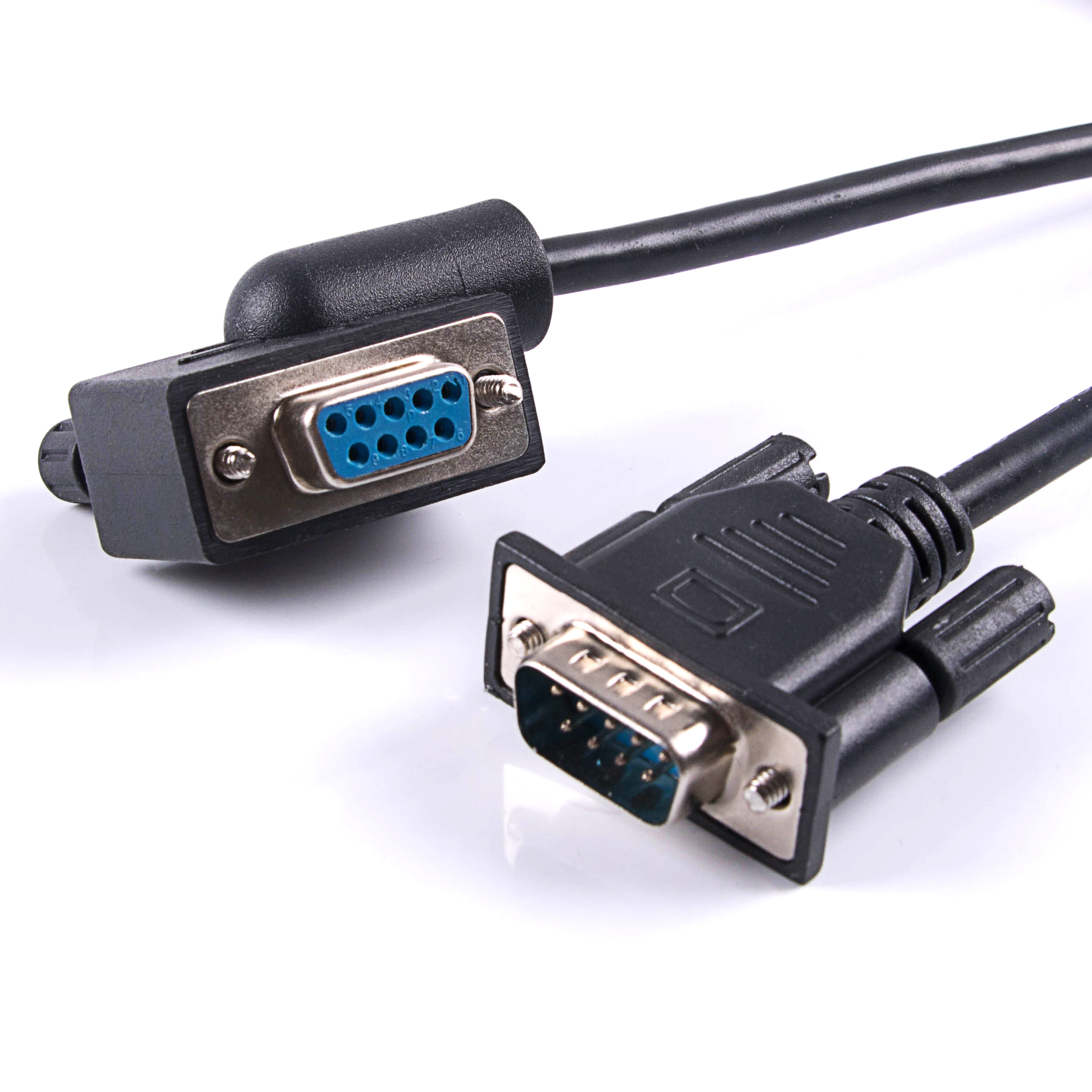 DB9 Serial Cable Male to Female Left Right Angled Extension Straight Cable Panel Mount Cable for Pos Scanner Modem Etc