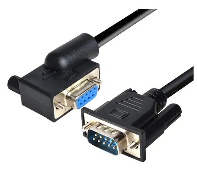 DB9 Serial Cable Male to Female Left Right Angled Extension Straight Cable Panel Mount Cable for Pos Scanner Modem Etc