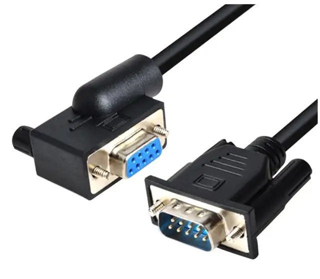 DB9 Serial Cable Male to Female Left Right Angled Extension Straight Cable Panel Mount Cable for Pos Scanner Modem Etc