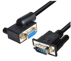 DB9 Serial Cable Male to Female Left Right Angled Extension Straight Cable Panel Mount Cable for Pos Scanner Modem Etc